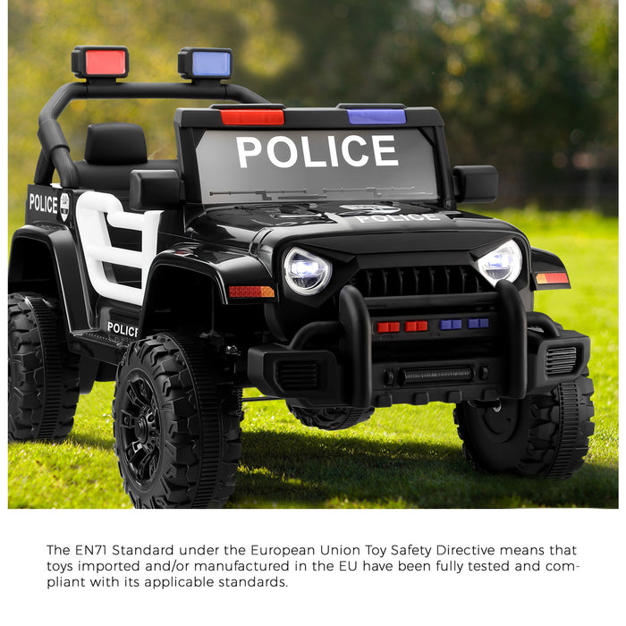 Kids Police Ride On Car Jeep 12V Electric Toy Remote Control Battery Cars
