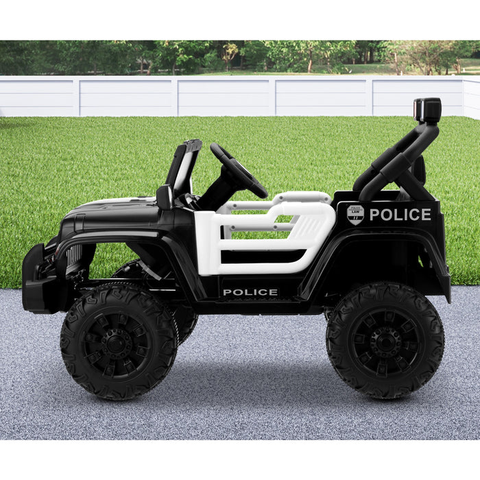 Kids Police Ride On Car Jeep 12V Electric Toy Remote Control Battery Cars