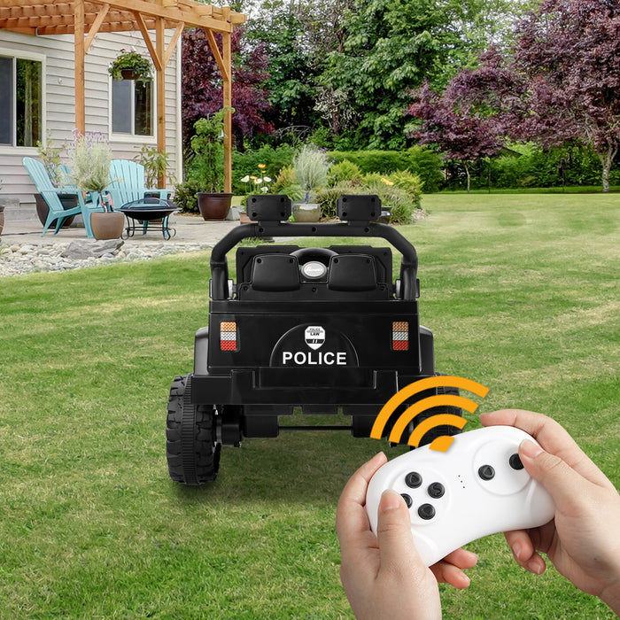 Kids Police Ride On Car Jeep 12V Electric Toy Remote Control Battery Cars