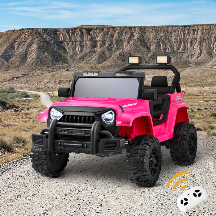 Kids Ride On Cars Remote Control 12V Electric Toy Jeep Horn Music Car Pink