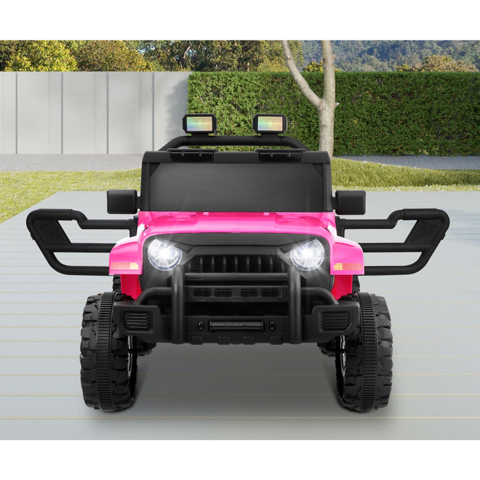 Kids Ride On Cars Remote Control 12V Electric Toy Jeep Horn Music Car Pink