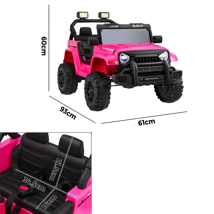Kids Ride On Cars Remote Control 12V Electric Toy Jeep Horn Music Car Pink