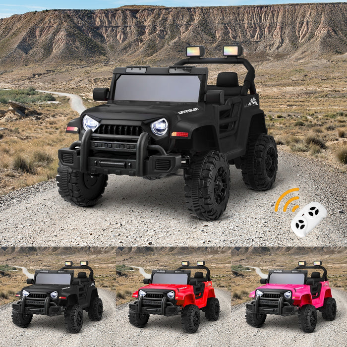 Kids Ride On Car Jeep 12V Electric Remote Control Toy Cars Gift Black Pink