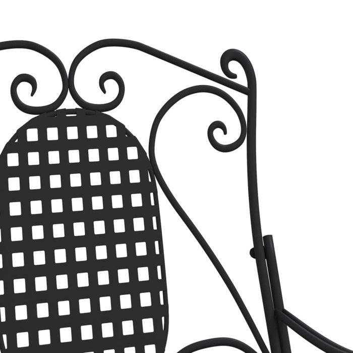 Rocking Bench 84 Cm Black Steel Tonntb