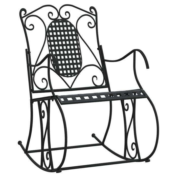 Rocking Bench 84 Cm Black Steel Tonntb