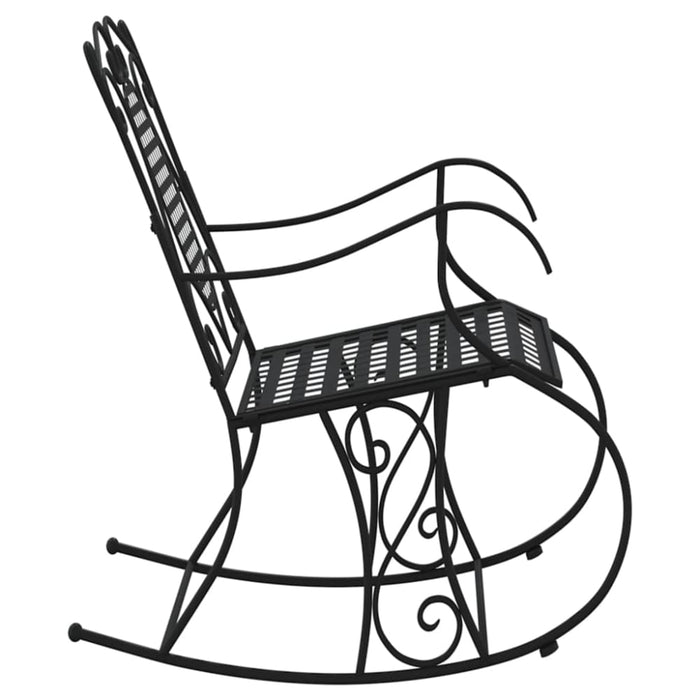 Rocking Bench 84 Cm Black Steel Tonntb