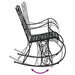 Rocking Bench 84 Cm Black Steel Tonntb