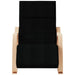 Rocking Chair Black Fabric Tpobii