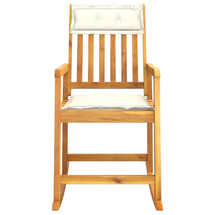 Rocking Chair with Cushions Solid Wood Acacia Tlbbxp