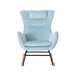 Rocking Chair Velvet Armchair Feeding Blue