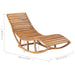 Rocking Sun Lounger With Cushion Solid Teak Wood Tbltttp