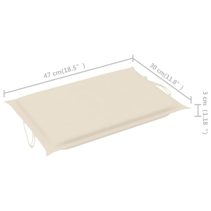 Rocking Sun Lounger With Cushion Solid Teak Wood Tbltttp