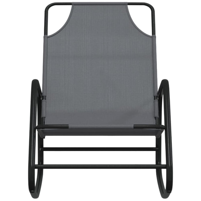 Rocking Sun Lounger Grey Steel and Textilene Tonoxp