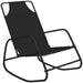 Rocking Sun Loungers 2 Pcs Black Steel and Textilene Tonoab