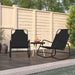 Rocking Sun Loungers 2 Pcs Black Steel and Textilene Tonoab