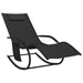 Rocking Sun Loungers 2 Pcs Black Steel and Textilene Tonotl