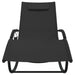 Rocking Sun Loungers 2 Pcs Black Steel and Textilene Tonotl