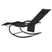 Rocking Sun Loungers 2 Pcs Black Steel and Textilene Tonotl
