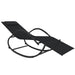 Rocking Sun Loungers 2 Pcs Black Steel and Textilene Tonotx