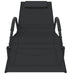Rocking Sun Loungers 2 Pcs Black Steel and Textilene Tonotx