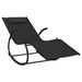 Rocking Sun Loungers 2 Pcs Black Steel and Textilene Tonoxn