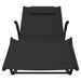Rocking Sun Loungers 2 Pcs Black Steel and Textilene Tonoxn