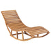 Rocking Sunlounger Solid Teak Wood Aktkb