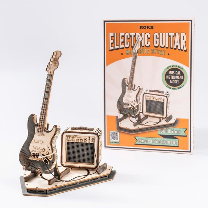 Rokr Electric Guitar Model Gift for Kids Adult Assembly