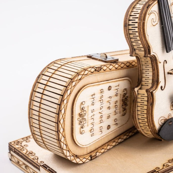 Rokr Violin Capriccio Model 3d Wooden Puzzle Easy Assembly