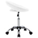 Rolling Work Chair White Faux Leather Txtllt