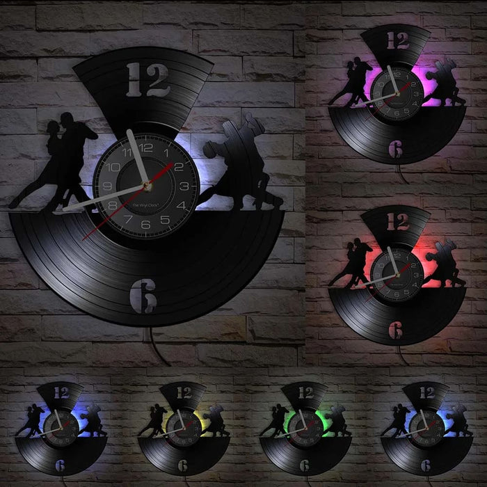 Romantic Ballroom Dancing Vinyl Record Wall Clock