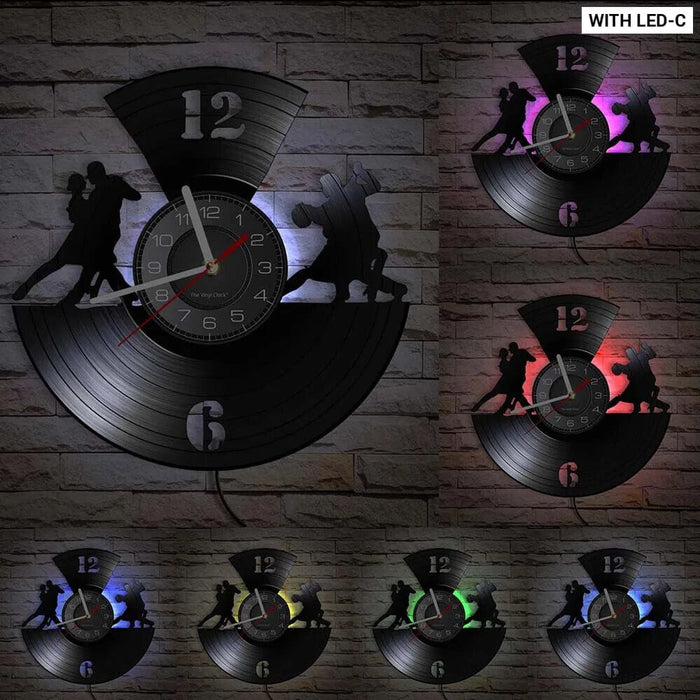 Romantic Ballroom Dancing Vinyl Record Wall Clock