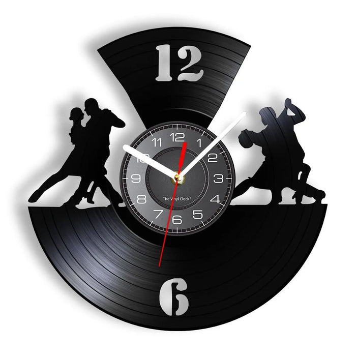 Romantic Ballroom Dancing Vinyl Record Wall Clock