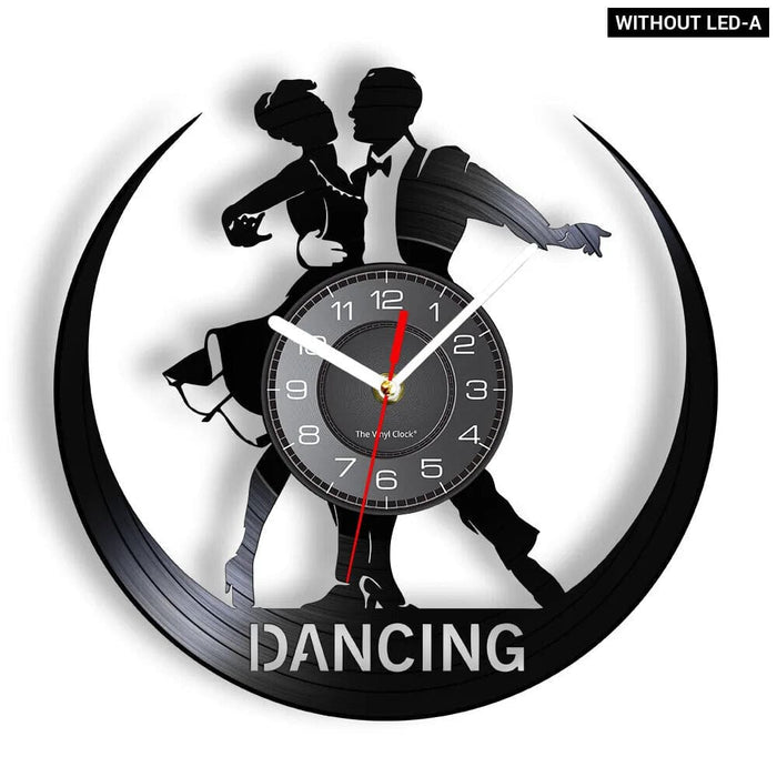 Romantic Ballroom Dancing Vinyl Record Wall Clock