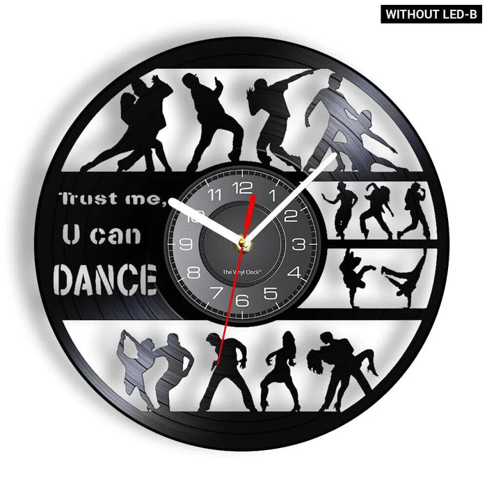 Romantic Ballroom Dancing Vinyl Record Wall Clock