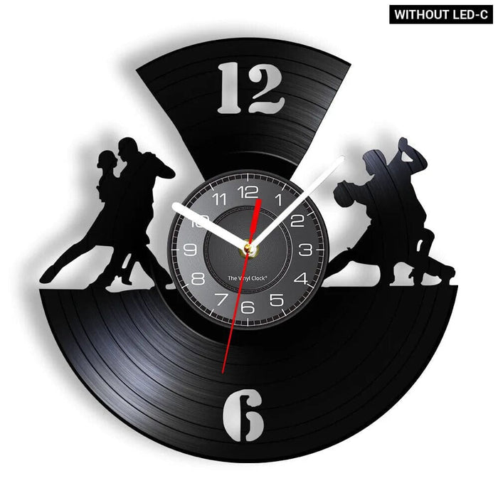 Romantic Ballroom Dancing Vinyl Record Wall Clock