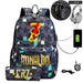 Ronaldo Printed Backpack with Usb and Lock 2 Piece Set