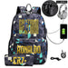 Ronaldo Printed Backpack with Usb and Lock 2 Piece Set