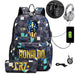 Ronaldo Printed Backpack with Usb and Lock 2 Piece Set