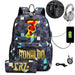 Ronaldo Printed Backpack with Usb and Lock 2 Piece Set