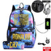 Ronaldo Printed Backpack with Usb and Lock 2 Piece Set