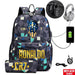 Ronaldo Printed Backpack with Usb and Lock 2 Piece Set