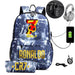 Ronaldo Printed Backpack with Usb and Lock 2 Piece Set