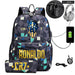 Ronaldo Printed Backpack with Usb and Lock 2 Piece Set