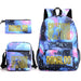 Ronaldo Printed School Bag Set Backpack Shoulder Pencil