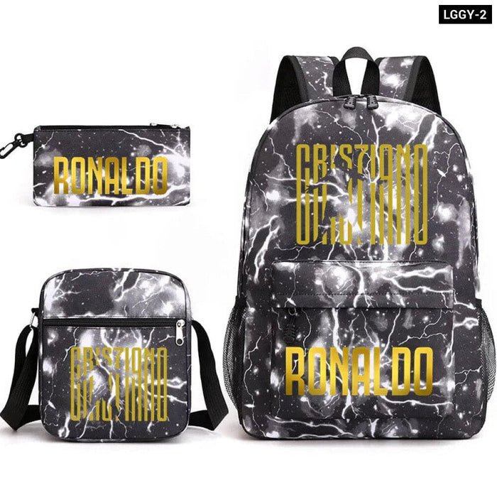 Ronaldo Printed School Bag Set Backpack Shoulder Pencil