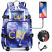 Ronaldo Usb Printed Backpack for Youth Perfect School