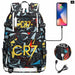Ronaldo Usb Printed Backpack for Youth Perfect School