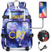 Ronaldo Usb Printed Backpack for Youth Perfect School
