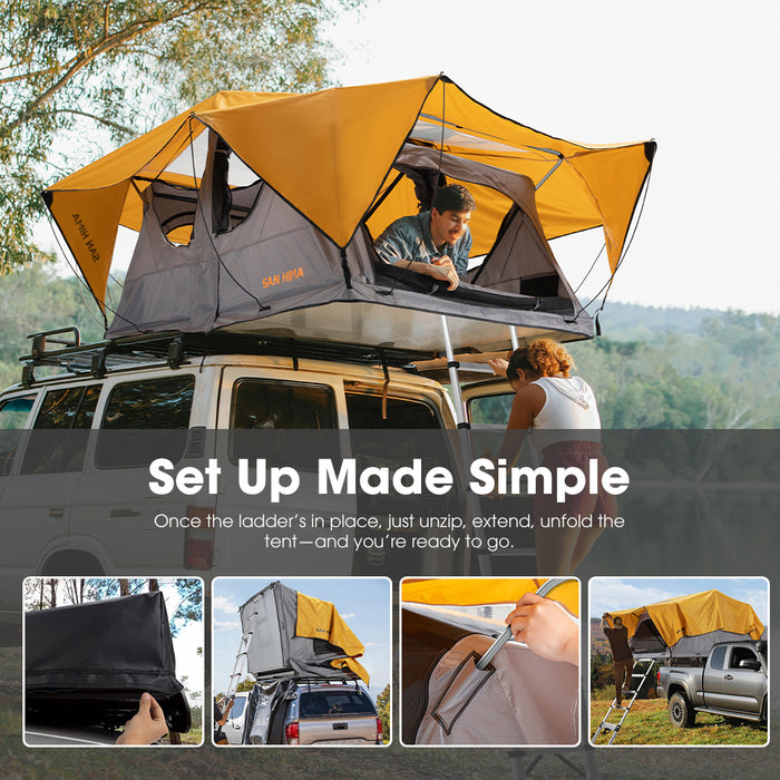 Alpine Roof Top Tent With Ladder Outdoor Camping Waterproof Car 4Wd 4X4